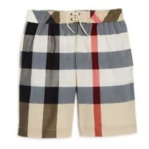 Boys burberry check swim trunks size 7